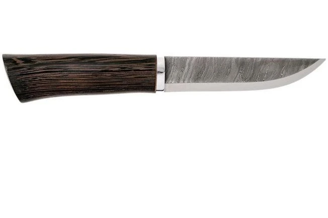 Autine Damascus Bushcraft, Wengé, Damask, Brown RH Sheath, Bushcraft Knife 4 Autine Damascus Bushcraft, Wengé, Damask, Brown RH Sheath, Bushcraft Knife - Image 2