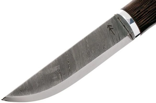 Autine Damascus Bushcraft, Wengé, Damask, Brown RH Sheath, Bushcraft Knife 5 Autine Damascus Bushcraft, Wengé, Damask, Brown RH Sheath, Bushcraft Knife - Image 3