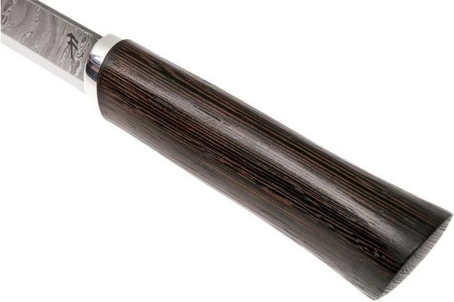 Autine Damascus Bushcraft, Wengé, Damask, Brown RH Sheath, Bushcraft Knife 7 Autine Damascus Bushcraft, Wengé, Damask, Brown RH Sheath, Bushcraft Knife - Image 5