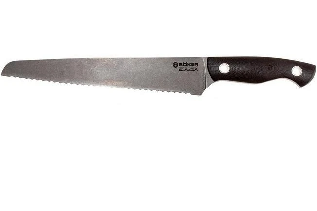 Böker 130281, Saga Bread Knife, Stonewash Finish 3 Böker 130281, Saga Bread Knife, Stonewash Finish