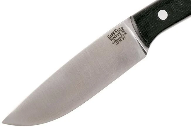 Bark River Fox River CPM 3V, Black Canvas Micarta, No Loop 5 Bark River Fox River CPM 3V, Black Canvas Micarta, No Loop - Image 3