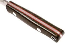 Bark River Mini Bushcrafter CPM 3V, Green Canvas Micarta, Red Liner -Knives Discount Store BRK06 022GNC RL 05 bark river brk06 022gnc rl 05