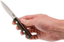 Bark River Mini Bushcrafter CPM 3V, Green Canvas Micarta, Red Liner -Knives Discount Store BRK06 022GNC RL 06 bark river brk06 022gnc rl 06