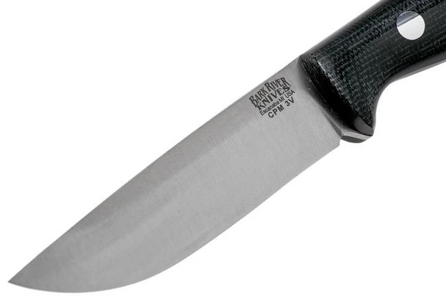 Bark River Bravo EDC CPM 3V Rampless, Black Canvas Micarta Bushcraft Knife 5 Bark River Bravo EDC CPM 3V Rampless, Black Canvas Micarta Bushcraft Knife - Image 3
