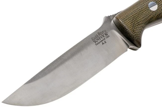 Bark River Gunny A2, Green Canvas Micarta Outdoor Knife 5 Bark River Gunny A2, Green Canvas Micarta Outdoor Knife - Image 3