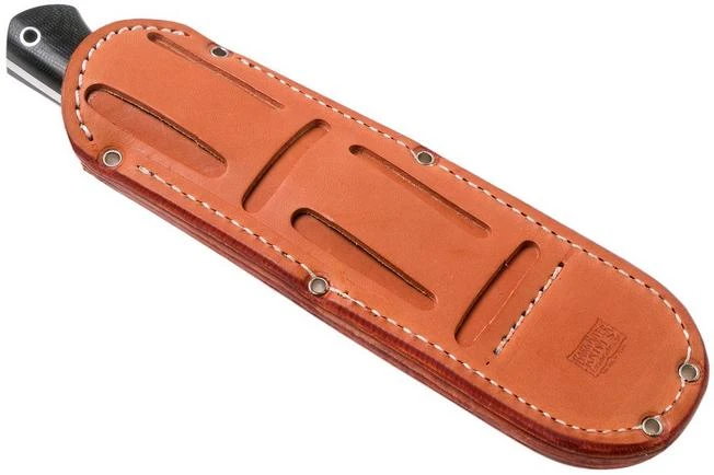 Bark River Bravo 1 LT CPM 3V Rampless, Black Canvas Micarta, Brown Sheath 9 Bark River Bravo 1 LT CPM 3V Rampless, Black Canvas Micarta, Brown Sheath - Image 7