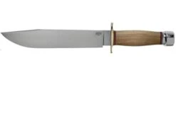 Bark River 1909 Michigan Bowie A2 Natural Curly Maple, Double Quillion, Bowie Knife