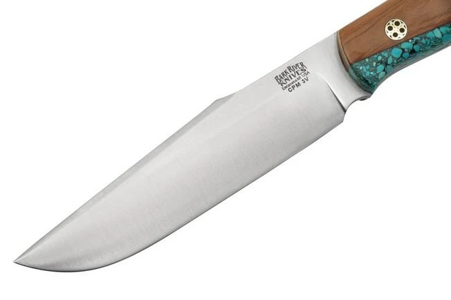 Bark River Ultra Lite Field Knife CPM 3V Gunmetal Texas Fence Post Mosaic Pins, Bushcraft Knife 5 Bark River Ultra Lite Field Knife CPM 3V Gunmetal Texas Fence Post Mosaic Pins, Bushcraft Knife - Image 3