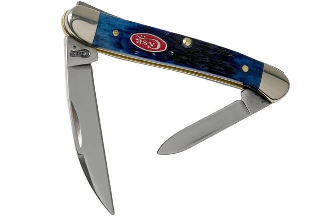 Case Mini Copperhead Navy Blue Bone, Rogers Jig, 07062, 62109W SS Pocket Knife 3 Case Mini Copperhead Navy Blue Bone, Rogers Jig, 07062, 62109W SS Pocket Knife