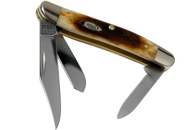Case Medium Stockman Dark Molasses Bone, Sawcut, 83143, 63087 SS Pocket Knife 3 Case Medium Stockman Dark Molasses Bone, Sawcut, 83143, 63087 SS Pocket Knife