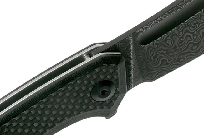 Civivi Mini Bullmastiff C2004DS-1 Damascus, Carbon Fibre & Black G10 Pocket Knife 8 Civivi Mini Bullmastiff C2004DS-1 Damascus, Carbon Fibre & Black G10 Pocket Knife - Image 6