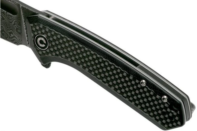 Civivi Mini Bullmastiff C2004DS-1 Damascus, Carbon Fibre & Black G10 Pocket Knife 9 Civivi Mini Bullmastiff C2004DS-1 Damascus, Carbon Fibre & Black G10 Pocket Knife - Image 7