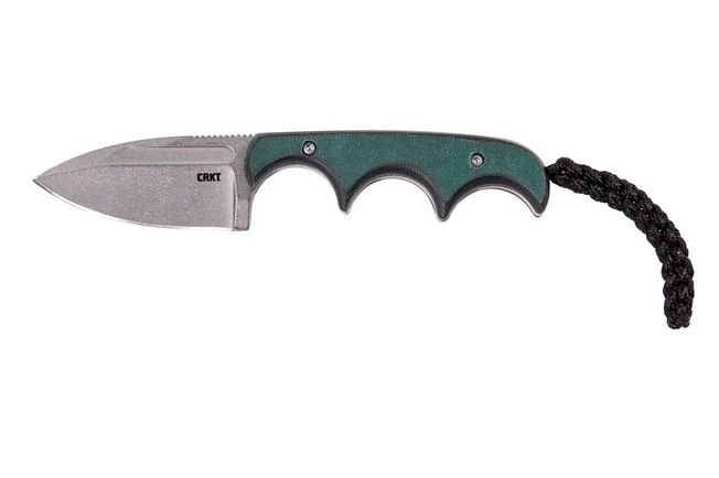 CRKT Minimalist Spear Point, Green Black, Neck Knife, Alan Folts Design 3 CRKT Minimalist Spear Point, Green Black, Neck Knife, Alan Folts Design