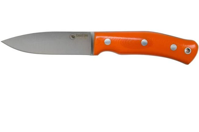 Casström No. 10 Swedish Forest Knife Orange G10, 14C28N Flat Grind 13130 3 Casström No. 10 Swedish Forest Knife Orange G10, 14C28N Flat Grind 13130