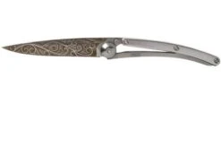 Deejo Tattoo Gold 27g, White Gold Gilded, Pacific DJ9AM000022 Pocket Knife