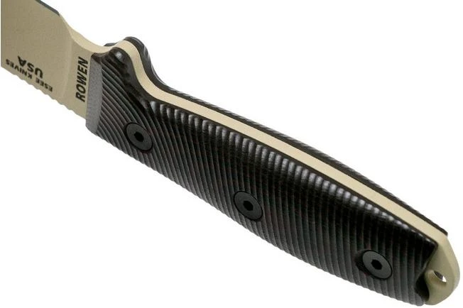 ESEE Model 3 Desert Tan Blade 3D Blood-Black G10 Survival Knife 3PMDT-004 Black Sheath + Belt Clip 5 ESEE Model 3 Desert Tan Blade 3D Blood-Black G10 Survival Knife 3PMDT-004 Black Sheath + Belt Clip - Image 3