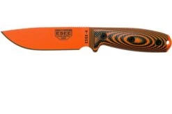 ESEE Model 4 Orange Blade 3D Orange-Black G10 Survival Knife 4POR-006 Black Sheath + Belt Clip