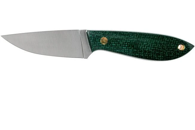 Brisa Bobtail 80 Green Micarta Handle, 12C27, Leather Sheath 9958 3 Brisa Bobtail 80 Green Micarta Handle, 12C27, Leather Sheath 9958