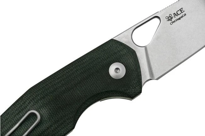 GiantMouse ACE Nimbus V3 Double Black Canvas Micarta, Tumbled Magnacut, Pocket Knife 7 GiantMouse ACE Nimbus V3 Double Black Canvas Micarta, Tumbled Magnacut, Pocket Knife - Image 5