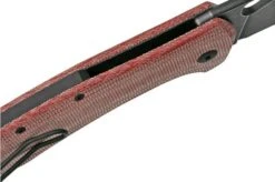 GiantMouse ACE Grand, Blackwashed M390, Burgundy Canvas Micarta Pocket Knife -Knives Discount Store GMGRAND BU MIC 06 giantmouse