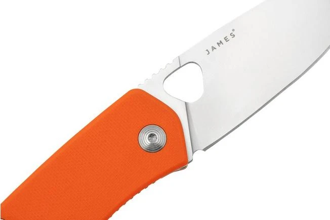 The James Brand The Folsom, Orange G10, Satin Pocket Knife 7 The James Brand The Folsom, Orange G10, Satin Pocket Knife - Image 5