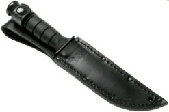 KA-BAR Short 1257 Partially Serrated, Fixed Knife, Leather Sheath -Knives Discount Store KA1257 07 ka bar