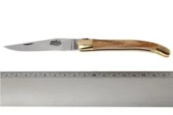 Forge De Laguiole - Natural Wood Folder, 3 Inch, Olivewood -Knives Discount Store LA129OL 05 forge de laguiole vouwmes la129ol d5
