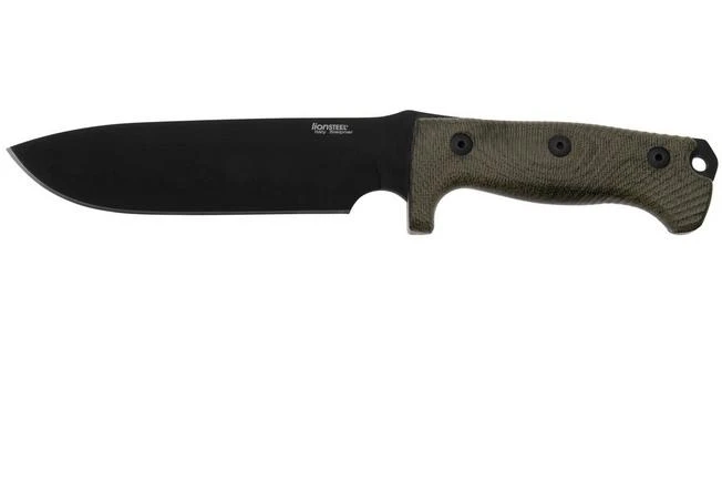 LionSteel M7B CVG Black, Green Canvas Micarta Fixed Knife, Molletta Design 3 LionSteel M7B CVG Black, Green Canvas Micarta Fixed Knife, Molletta Design