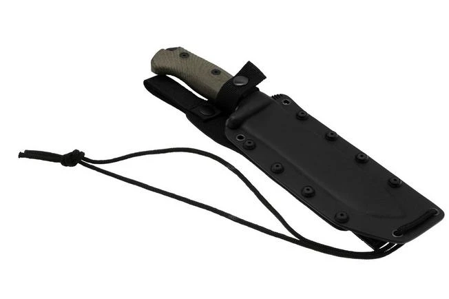 LionSteel M7B CVG Black, Green Canvas Micarta Fixed Knife, Molletta Design 8 LionSteel M7B CVG Black, Green Canvas Micarta Fixed Knife, Molletta Design - Image 6