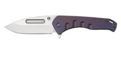 Knives Discount Store 30 Medford Prae Slim Flipper, S45VN Tumbled Drop Point Blade, Violet Handle Pocket Knife