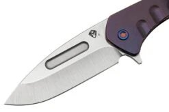 Medford Prae Slim Flipper, S45VN Tumbled Drop Point Blade, Violet Handle Pocket Knife -Knives Discount Store MF 23 PSF 01 03 medford