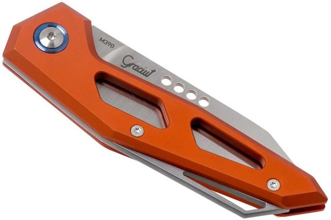 MKM Edge EG-AOR Orange Aluminum Pocket Knife, Graciut Design 6 MKM Edge EG-AOR Orange Aluminum Pocket Knife, Graciut Design - Image 4