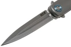 MKM Flame Dagger FL02-TSW Sandblasted Titanium Pocket Knife, Michael Zieba Design -Knives Discount Store MMK FL02 TSW 03 mkm knives
