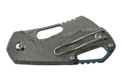 MKM Isonzo FX03M-3BC Clippoint M390, Black Canvas Micarta Pocket Knife, Jesper Voxnaes Design -Knives Discount Store MMK FX03M 3BC 04 mkm