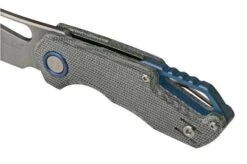 MKM Isonzo FX03M-3BC Clippoint M390, Black Canvas Micarta Pocket Knife, Jesper Voxnaes Design -Knives Discount Store MMK FX03M 3BC 05 mkm