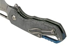 MKM Isonzo FX03M-3BC Clippoint M390, Black Canvas Micarta Pocket Knife, Jesper Voxnaes Design -Knives Discount Store MMK FX03M 3BC 08 mkm