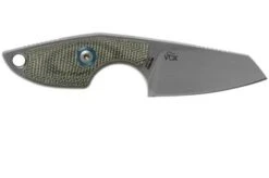 MKM Mikro 2 Wharncliffe, Stonewashed Green Canvas Micarta Neck Knife, Jesper Voxnaes Design -Knives Discount Store MMK MR02 GC 02 mkm knives