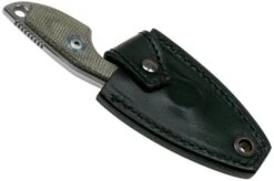 MKM Mikro 2 Wharncliffe, Stonewashed Green Canvas Micarta Neck Knife, Jesper Voxnaes Design -Knives Discount Store MMK MR02 GC 06 mkm knives