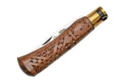 Old Bear Classical Carved Walnut M, 9307-19-LNI Pocket Knife -Knives Discount Store OB9307 19 LNI 04 oldbear