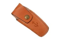 Otter Anchor Knife SET 172 Large Stainless, Smoked Oak, Brass Anchor, Leather Strap, Pocket Knife -Knives Discount Store ORSET172 08 otter