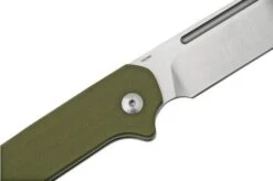 QSP Knife Penguin QS130SJ-D, 14C28N Satin, Green G10, Slipjoint Pocket Knife -Knives Discount Store QS130SJ D 05 qsp