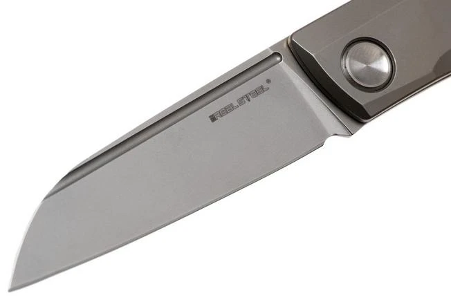 Real Steel Solis 7061S Beadblast Titanium, Silver, Slipjoint Pocket Knife, Poltergeist Design 5 Real Steel Solis 7061S Beadblast Titanium, Silver, Slipjoint Pocket Knife, Poltergeist Design - Image 3