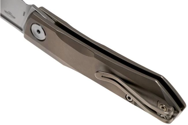 Real Steel Solis 7061S Beadblast Titanium, Silver, Slipjoint Pocket Knife, Poltergeist Design 7 Real Steel Solis 7061S Beadblast Titanium, Silver, Slipjoint Pocket Knife, Poltergeist Design - Image 5