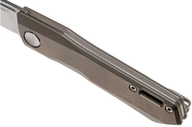 Real Steel Solis 7061S Beadblast Titanium, Silver, Slipjoint Pocket Knife, Poltergeist Design 9 Real Steel Solis 7061S Beadblast Titanium, Silver, Slipjoint Pocket Knife, Poltergeist Design - Image 7