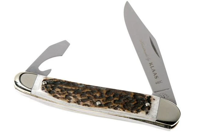 Robert Klaas Classic Line 100mm, Real Stag Pocket Knife With Bottle Opener 4 Robert Klaas Classic Line 100mm, Real Stag Pocket Knife With Bottle Opener - Image 2