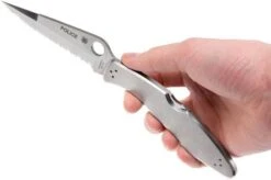 Spyderco Police C07S Serrated Pocket Knife -Knives Discount Store SP C07S 08 spyderco spc07s 08