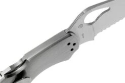 Spyderco Harrier 2 Stainless BY01PS2 Partly Serrated Pocket Knife -Knives Discount Store SPBY01PS2 06 spyderco