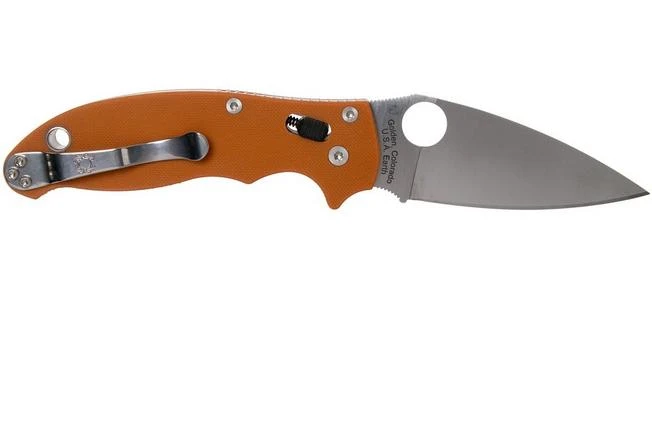 Spyderco Manix 2 REX45 Burnt Orange C101GPBORE2 Sprint Run Pocket Knife 4 Spyderco Manix 2 REX45 Burnt Orange C101GPBORE2 Sprint Run Pocket Knife - Image 2