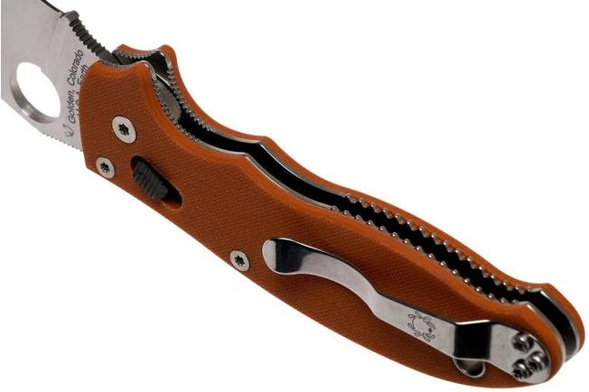 Spyderco Manix 2 REX45 Burnt Orange C101GPBORE2 Sprint Run Pocket Knife 7 Spyderco Manix 2 REX45 Burnt Orange C101GPBORE2 Sprint Run Pocket Knife - Image 5