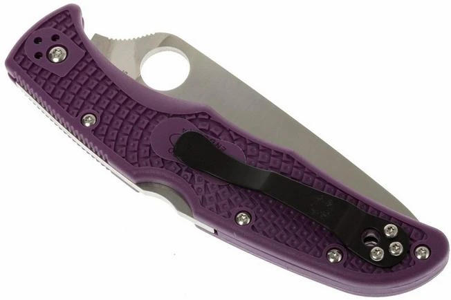 Spyderco Endura 4 Purple C10FPPR Pocket Knife 6 Spyderco Endura 4 Purple C10FPPR Pocket Knife - Image 4